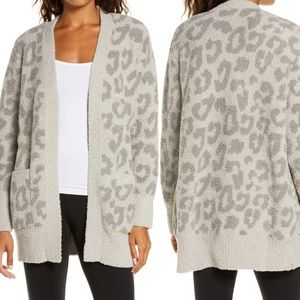 Barefoot dreams cozy chic leopard cardigan M
